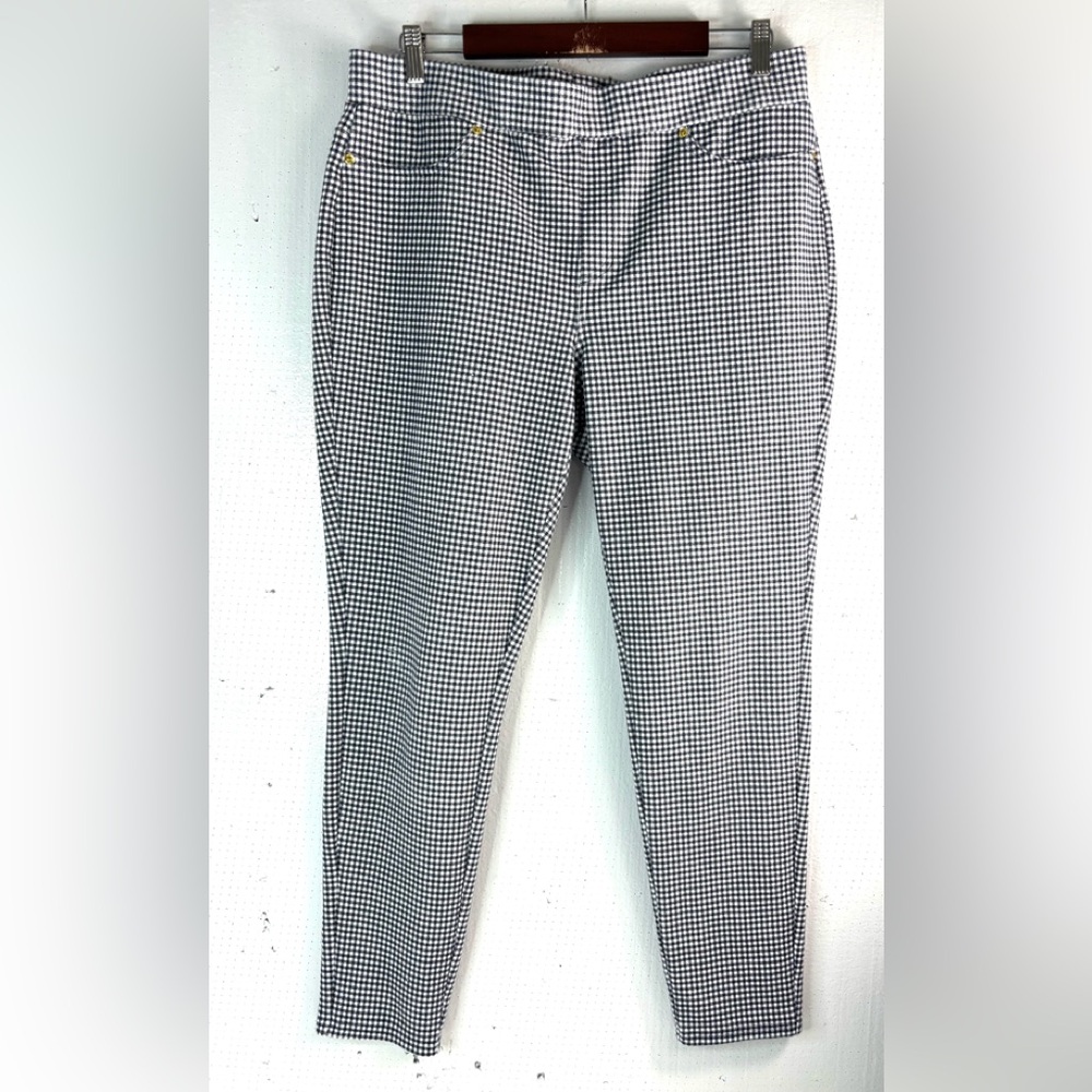 Michael Kors XL Pull-On Gingham Check Pocketed Stretch Slacks Pants - Picture 7 of 7